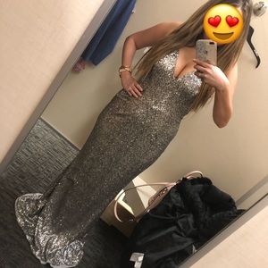 Dress the Population sequin formal dress - pewter